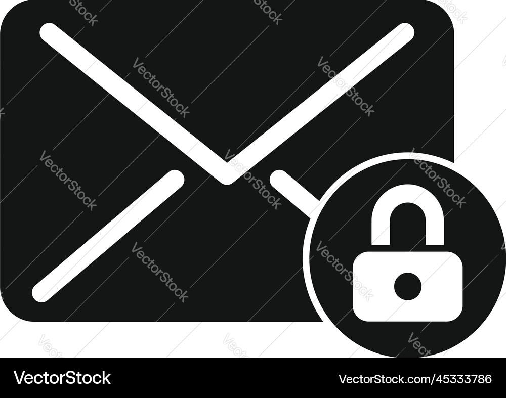 Secured mail icon simple cipher data Secured mail icon simple cipher data vector image