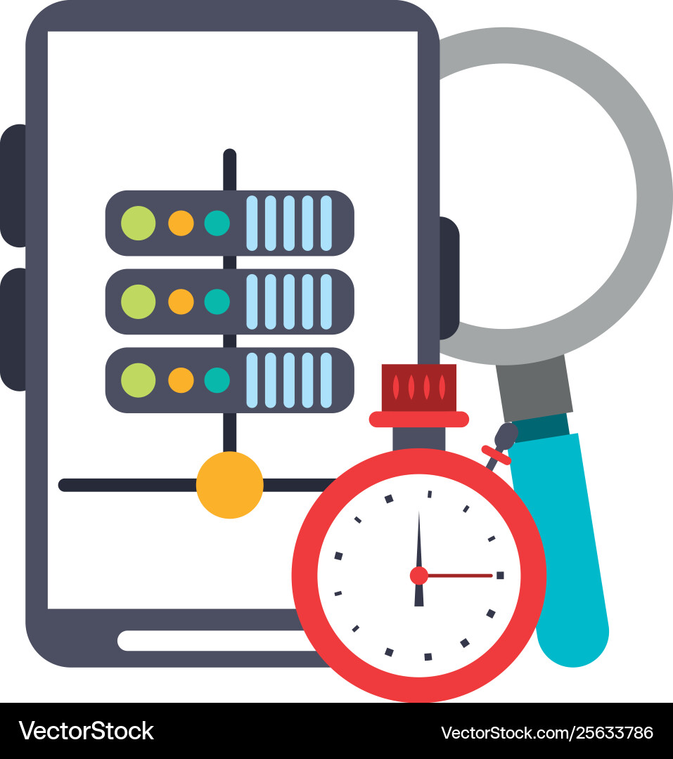 Smartphone servers and cloud computing Vector Image