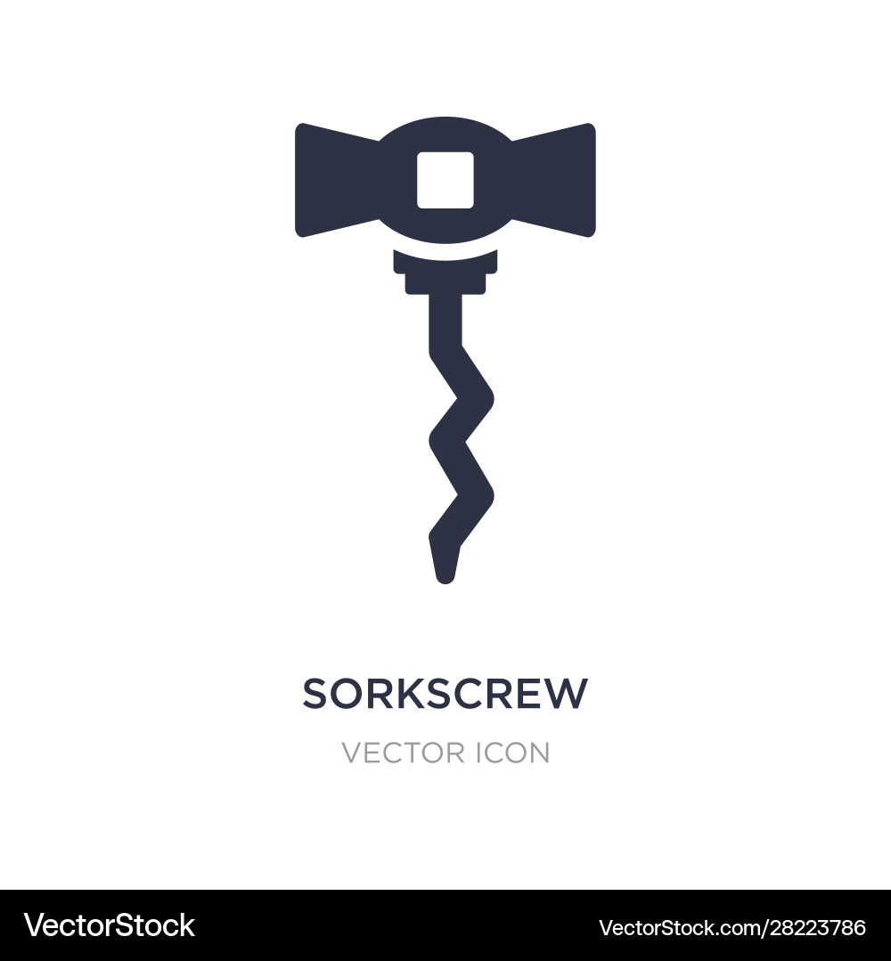 Sorkscrew icon on white background simple element vector image