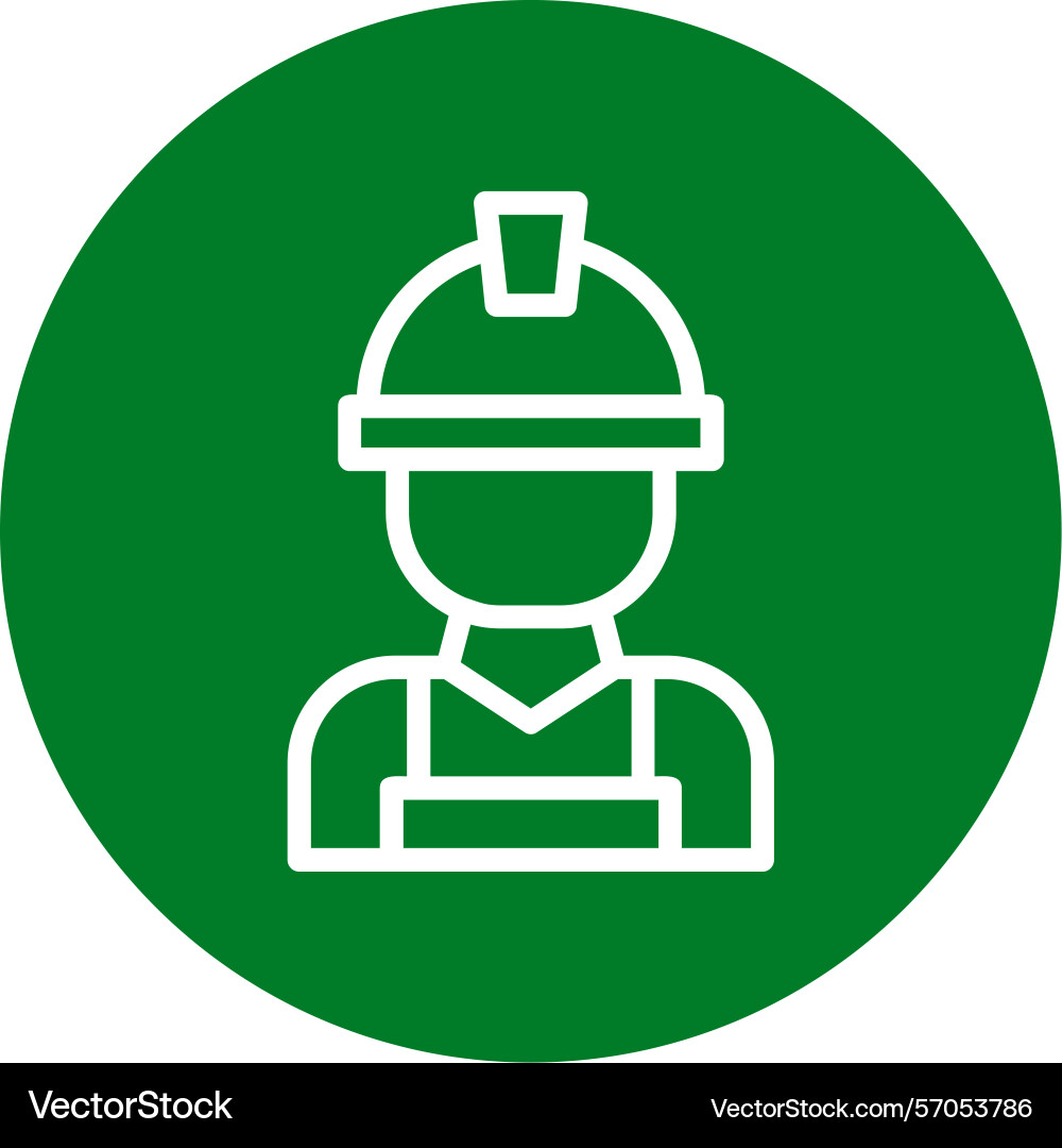 Worker line circle style icon design Vector Image