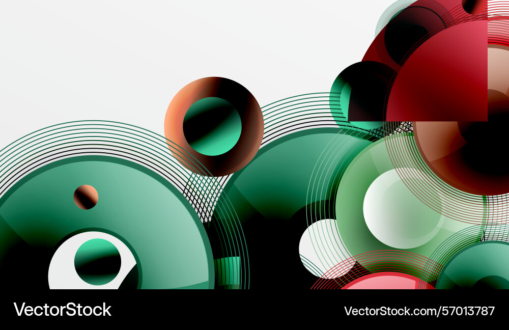 Abstract composition features overlapping circles Abstract composition features overlapping circles vector image