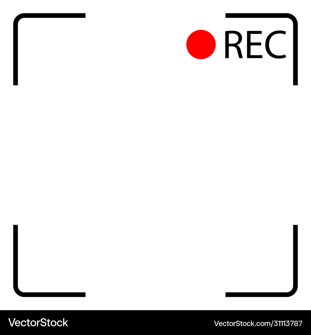 Camera screen showing recording is in progress Camera screen showing recording is in progress vector image