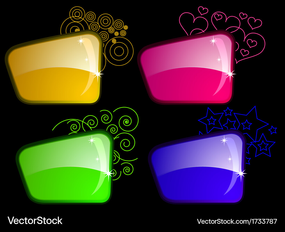 Chrome webdesign elements Vector Image
