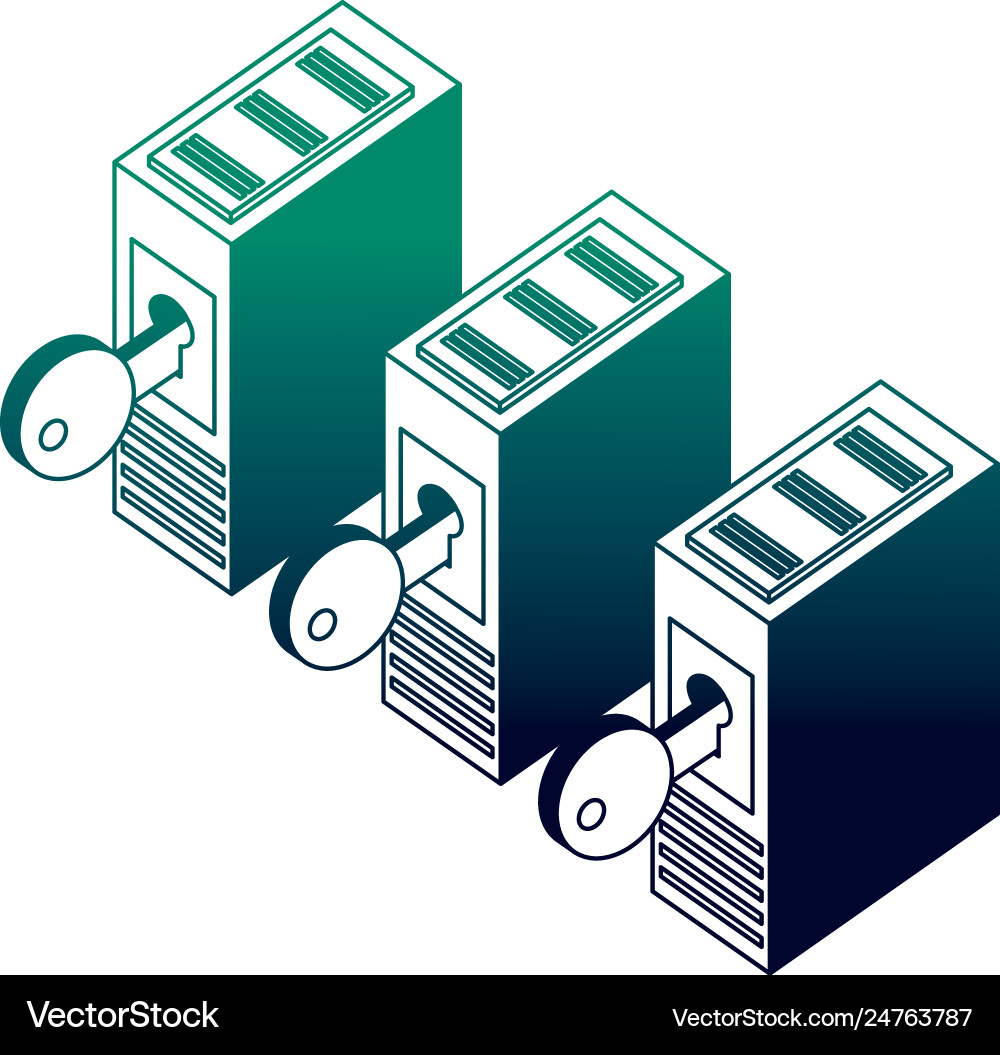Database server center security protection vector image