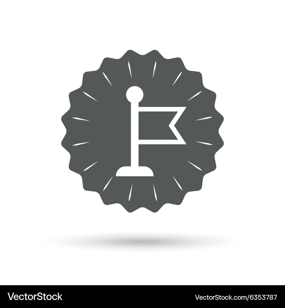 Flag pointer sign icon marker symbol Vector Image