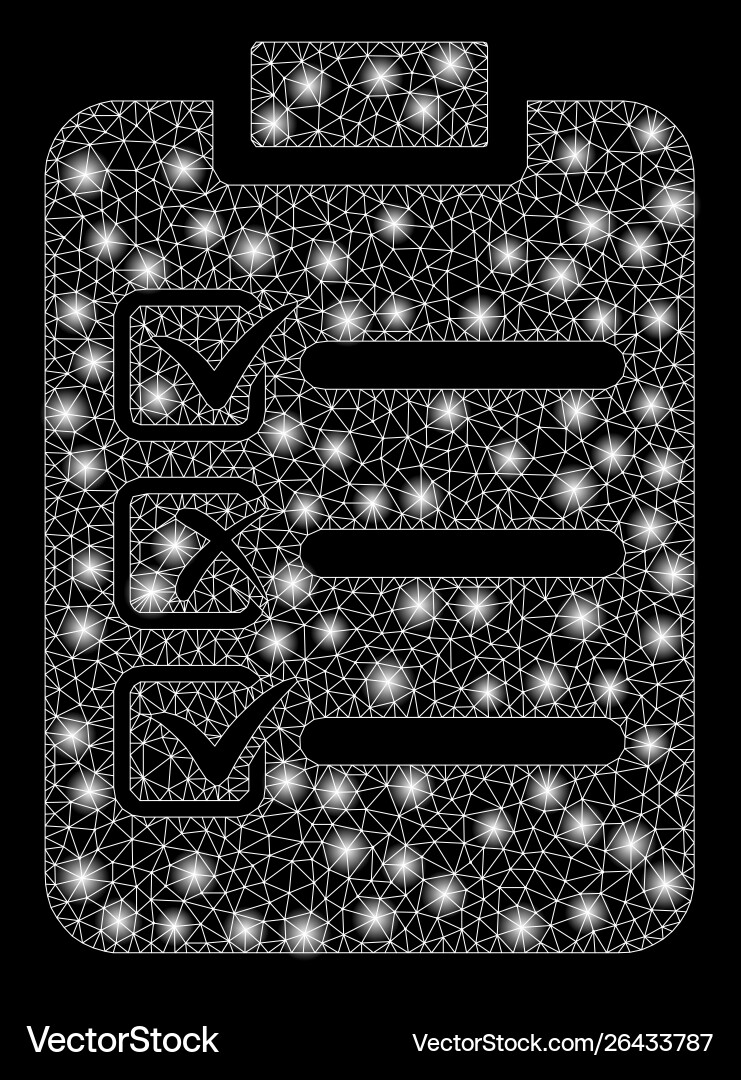 Flare mesh network check list with spots Flare mesh network check list with spots vector image