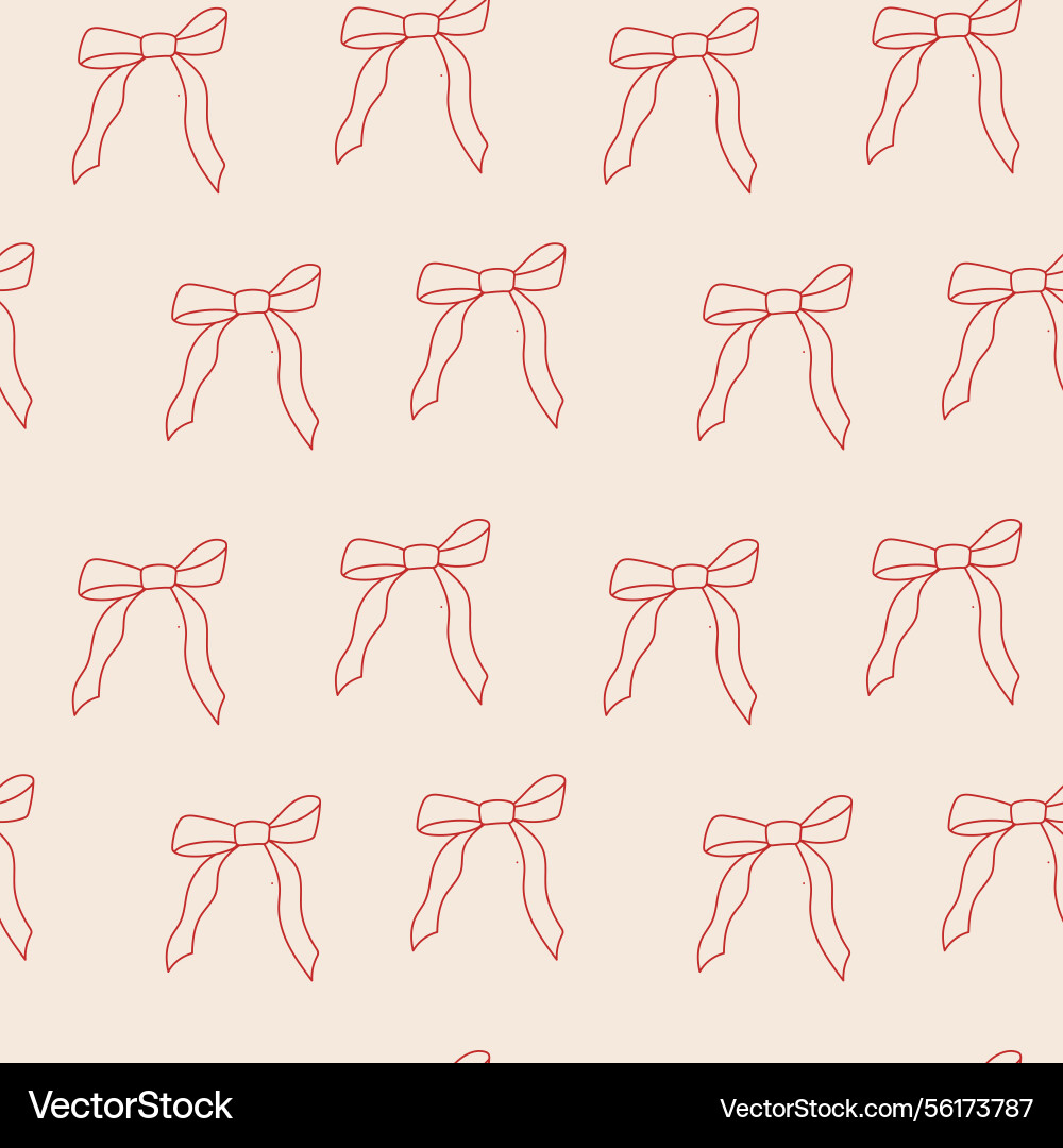 Repeating pattern of minimalist bows on a light Repeating pattern of minimalist bows on a light Vector Image