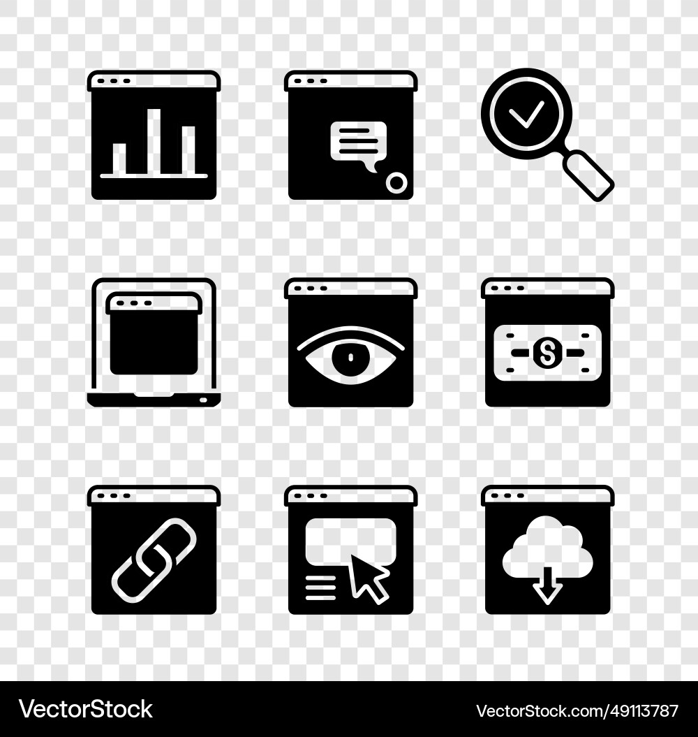 Set graph chart infographic new chat messages Set graph chart infographic new chat messages vector image