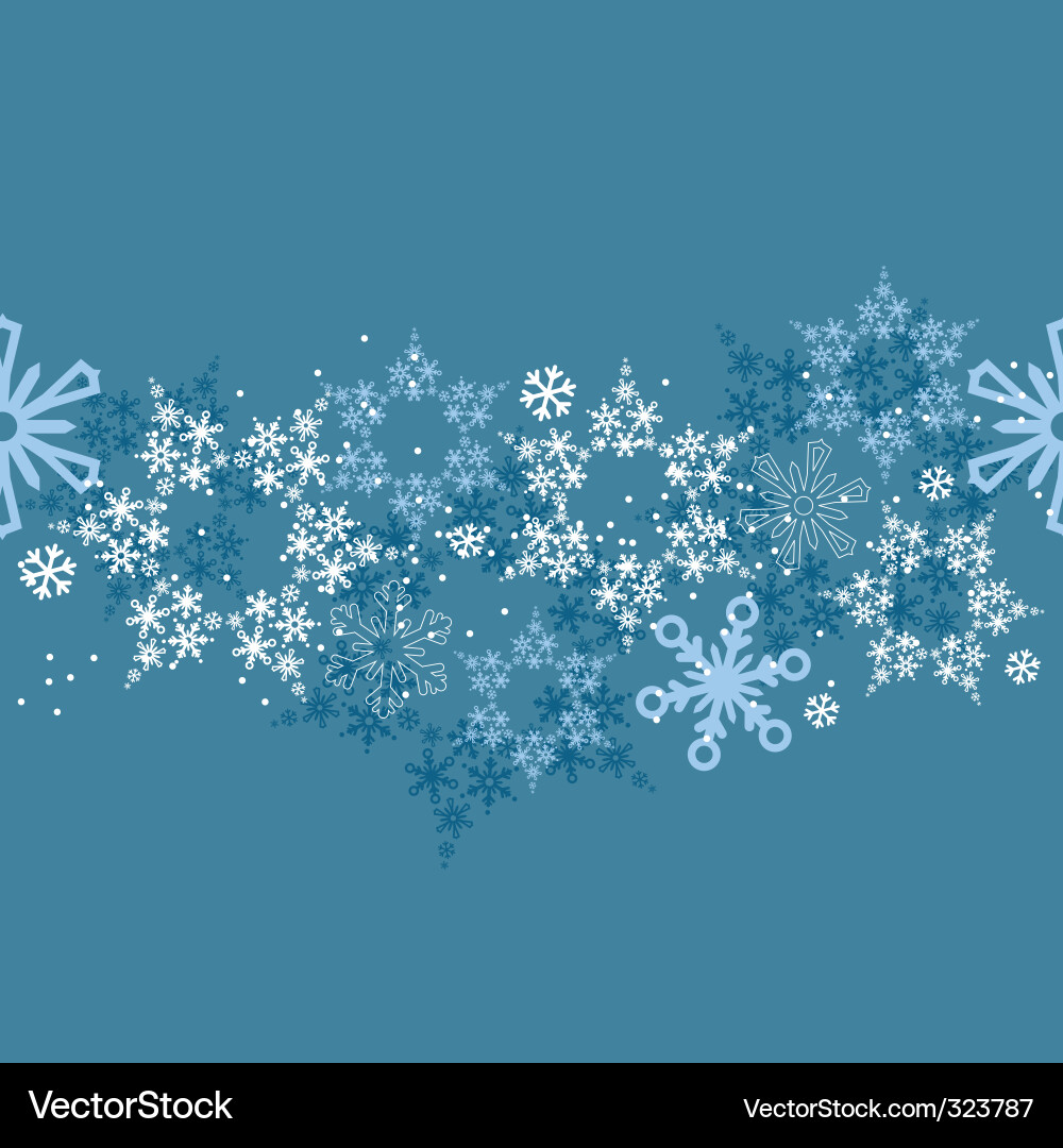 Snowflake Border Pattern vector image