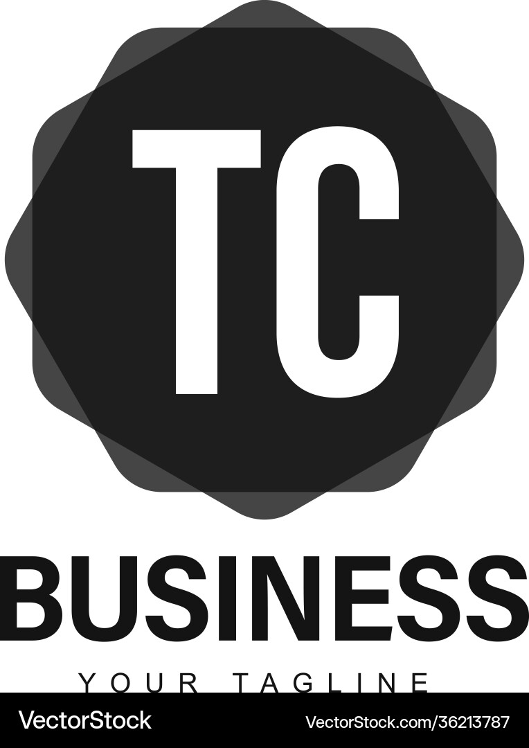 Tc initial a logo design with abstract style Tc initial a logo design with abstract style vector image