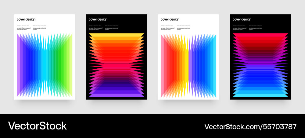 Template with colorful gradient blended shapes Template with colorful gradient blended shapes vector image