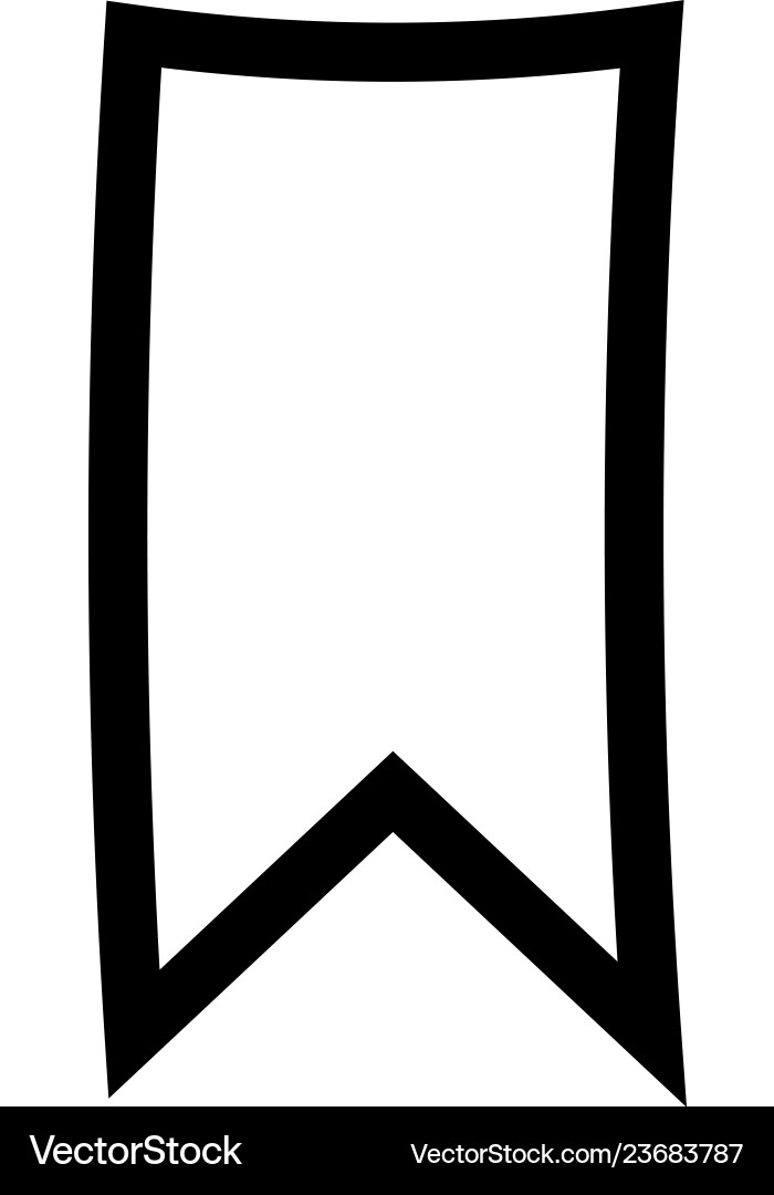 Thin line bookmark icon on white background Vector Image