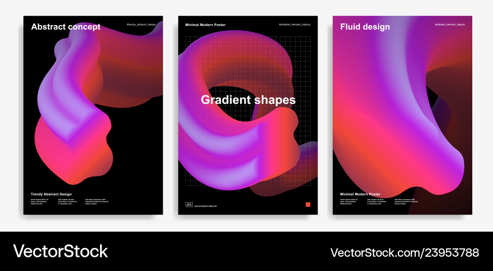 Abstract design templates with 3d flow shapes Abstract design templates with 3d flow shapes vector image