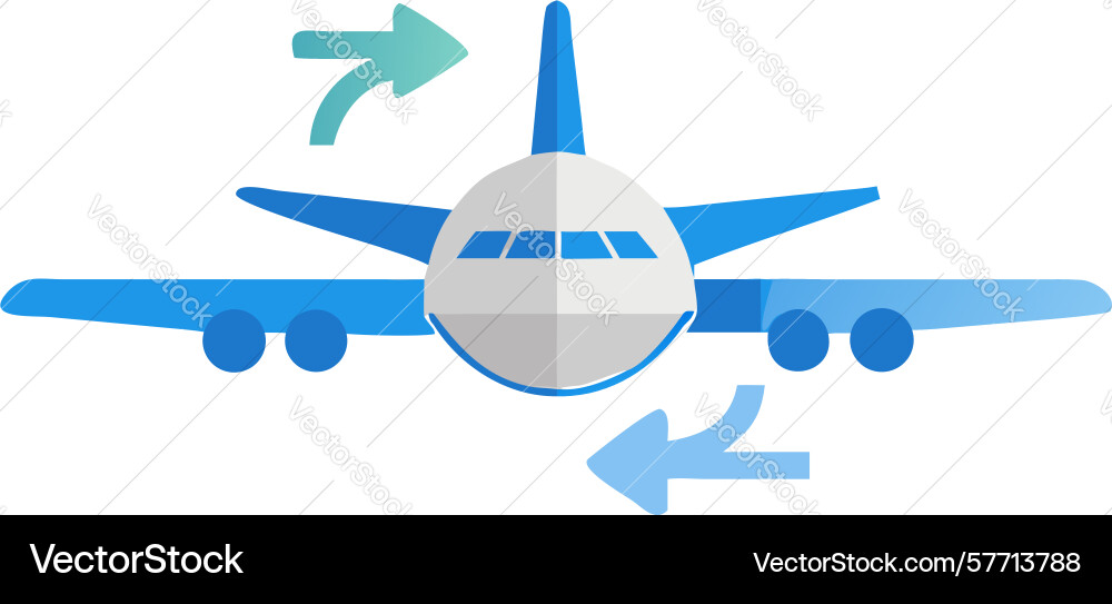 Airplane with refresh arrow icon design vector image