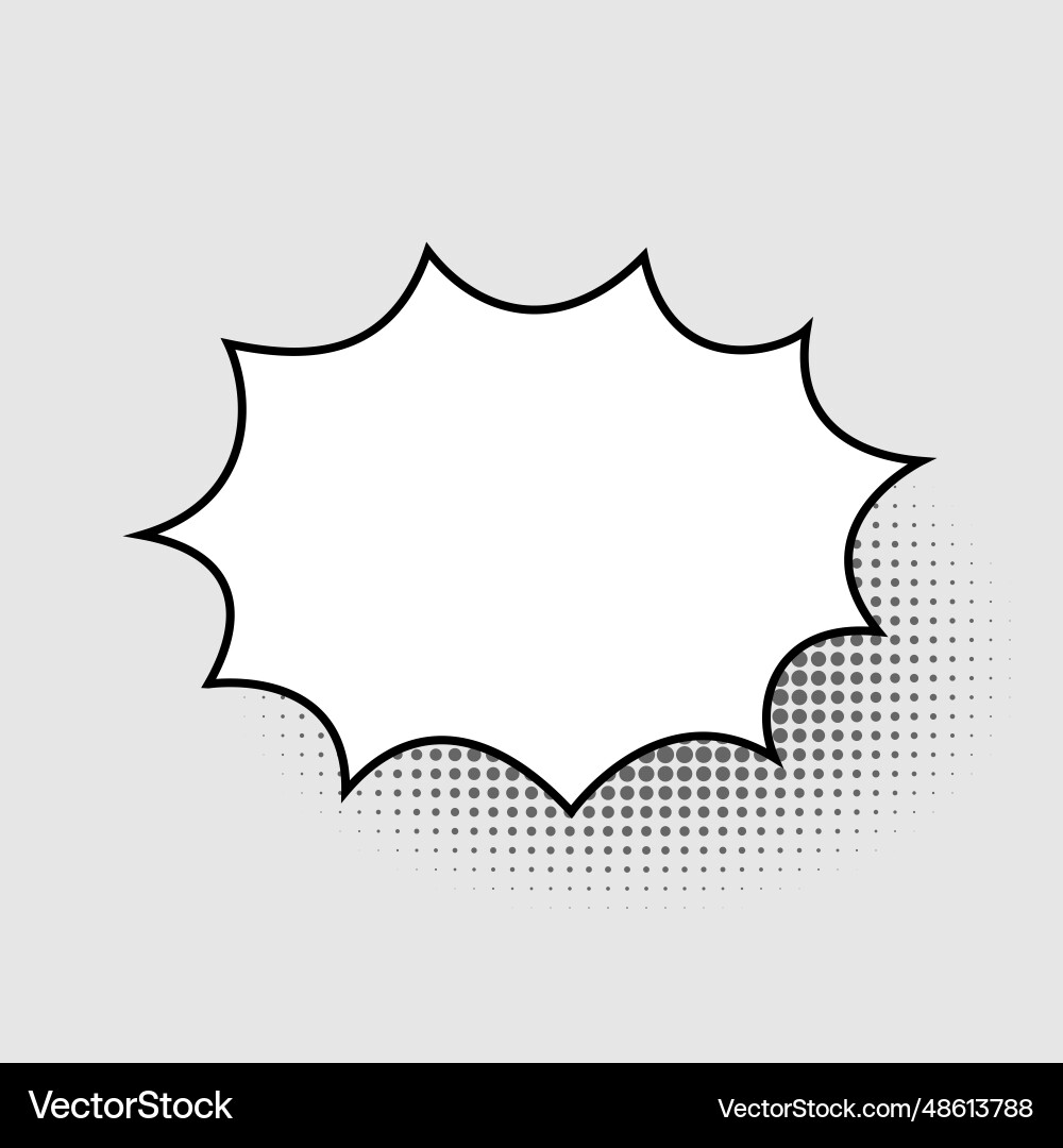 Blank speech bubble in the shape of a multi Blank speech bubble in the shape of a multi vector image