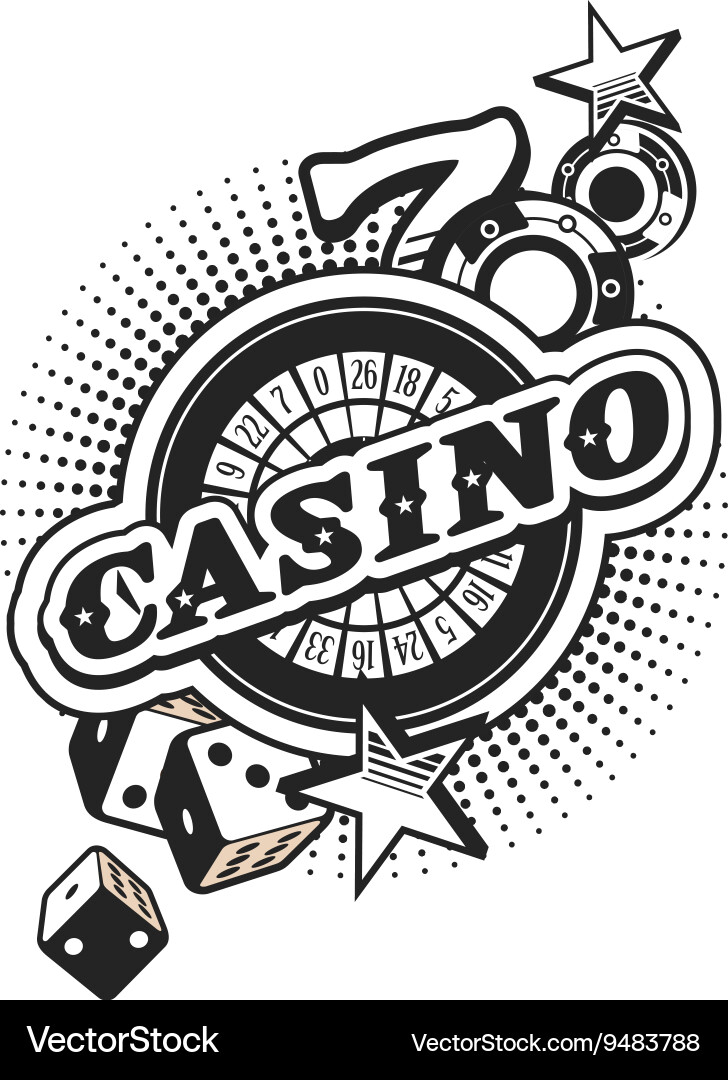 Casino logo on a white background vector image