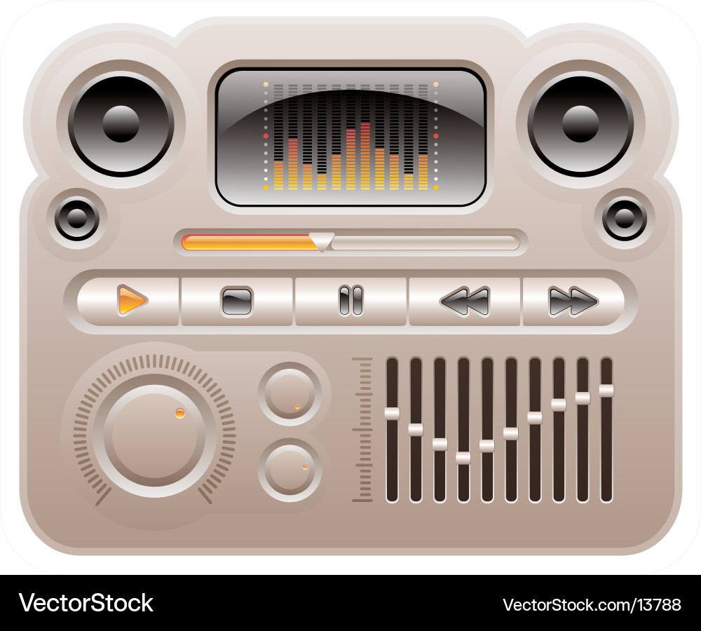Digital Audio Player Icon Vector Image