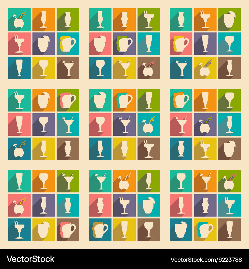 Flat with shadow concept and mobile application vector image