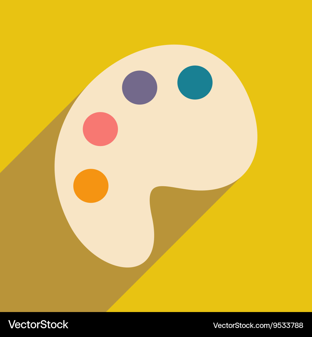 Flat with shadow icon and mobile application Vector Image