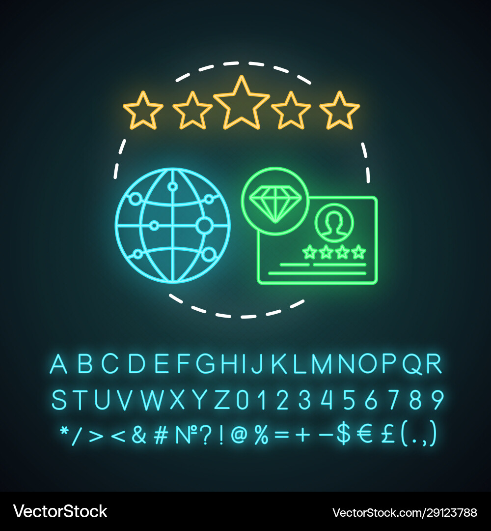 Luxury tour neon light concept icon Luxury tour neon light concept icon vector image