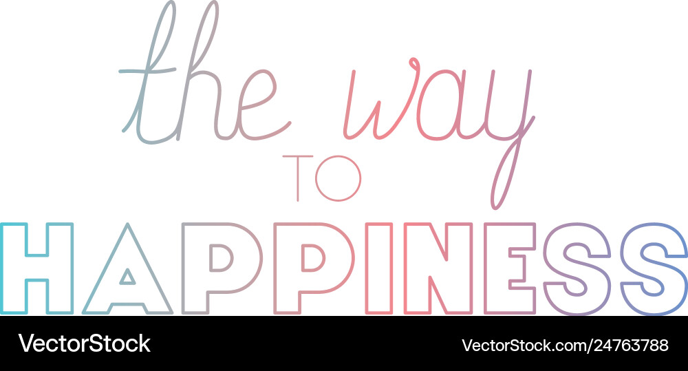 Message happy with hand made font Message happy with hand made font Vector Image