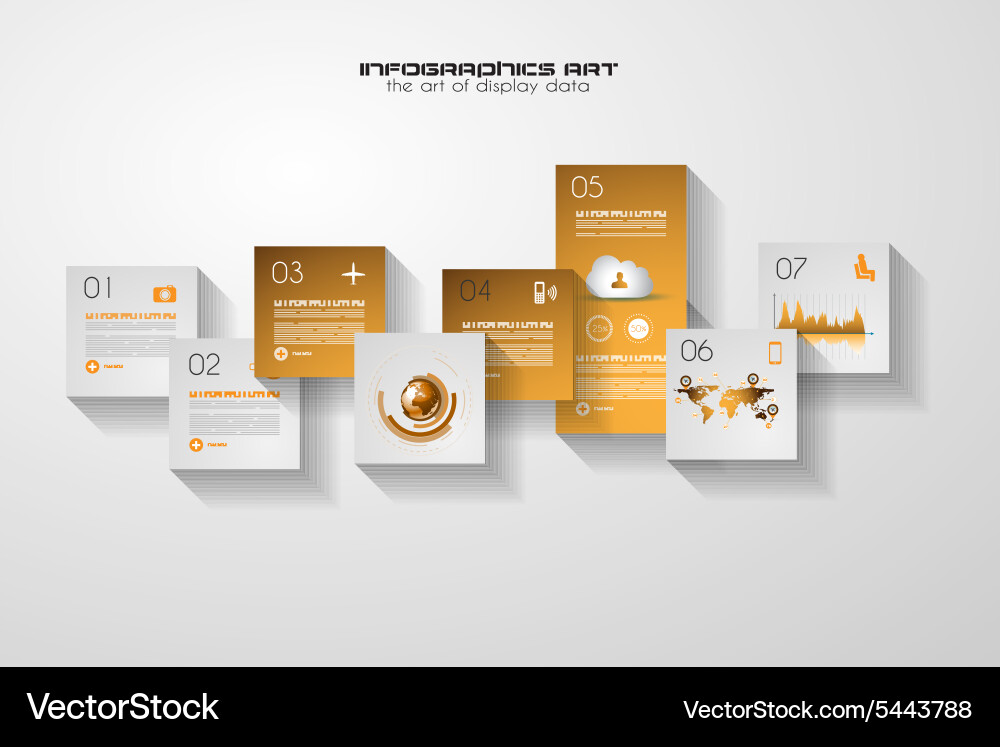 Modern ui flat style infographic layout for data vector image