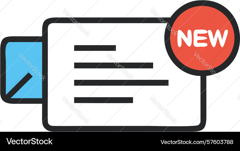 New document alert icon design generative ai vector image