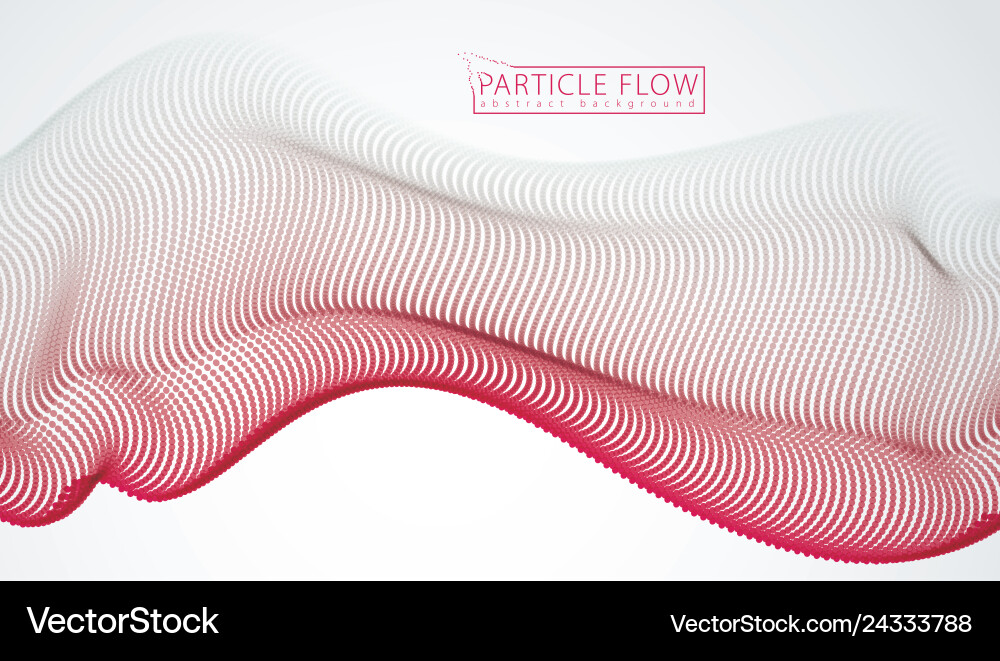Particles flow abstract design blurred round dots Particles flow abstract design blurred round dots vector image