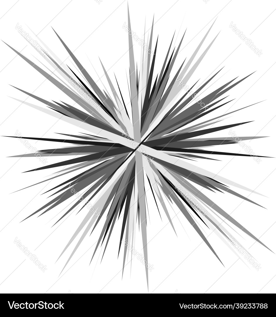 Radial radiating dynamic rays beams lines Vector Image