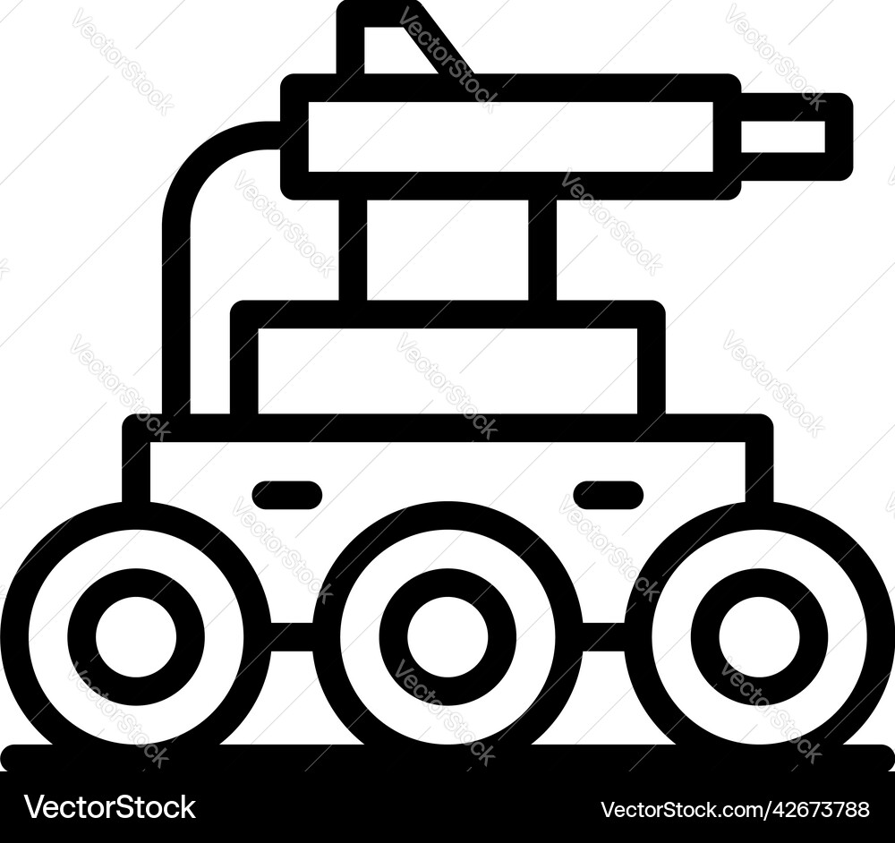 Robot car icon outline ai android Robot car icon outline ai android vector image