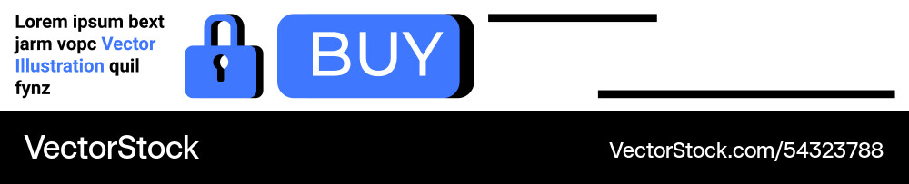 Secure purchase button with padlock icon Vector Image