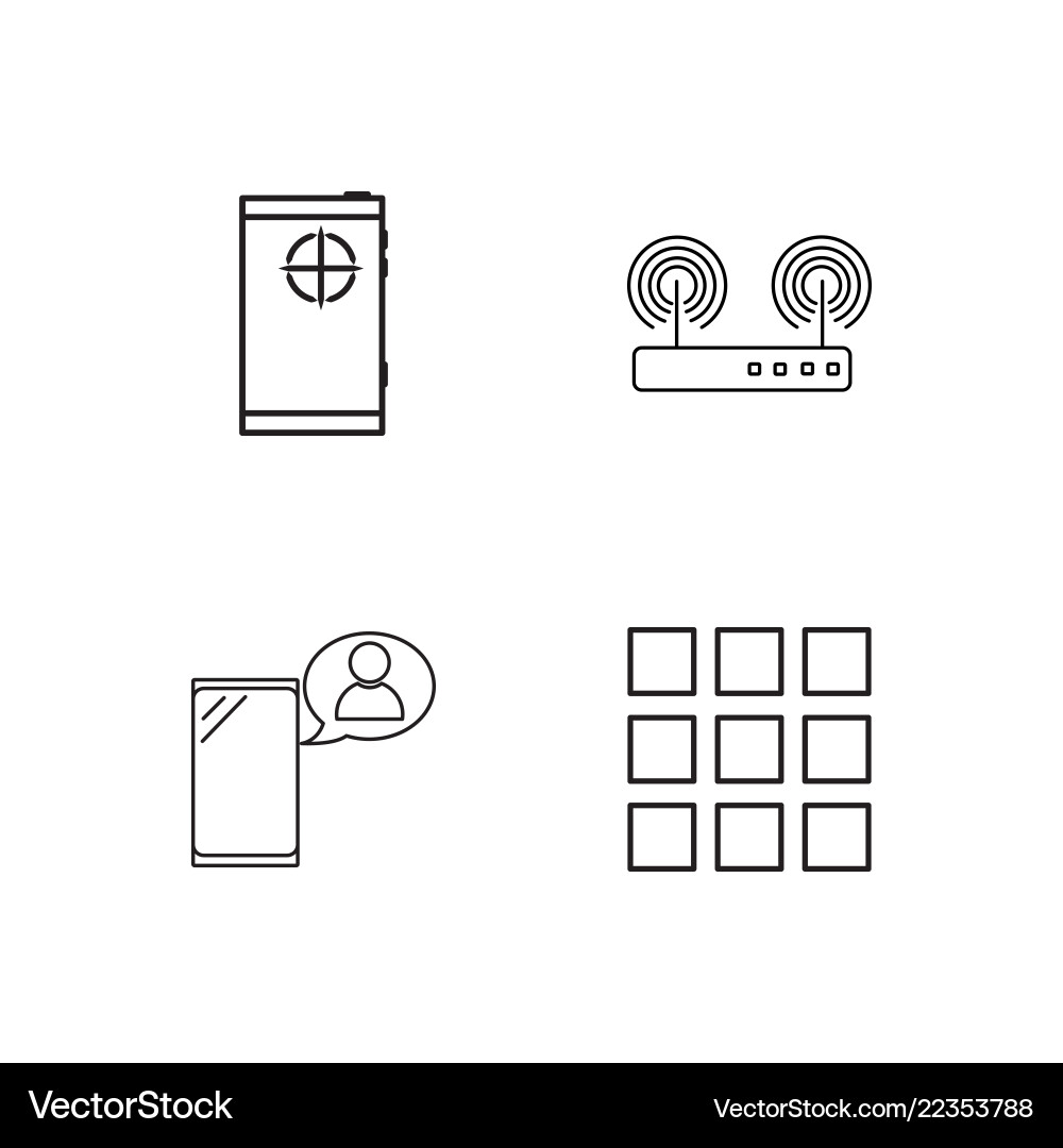 Web simple outlined icons set Web simple outlined icons set Vector Image