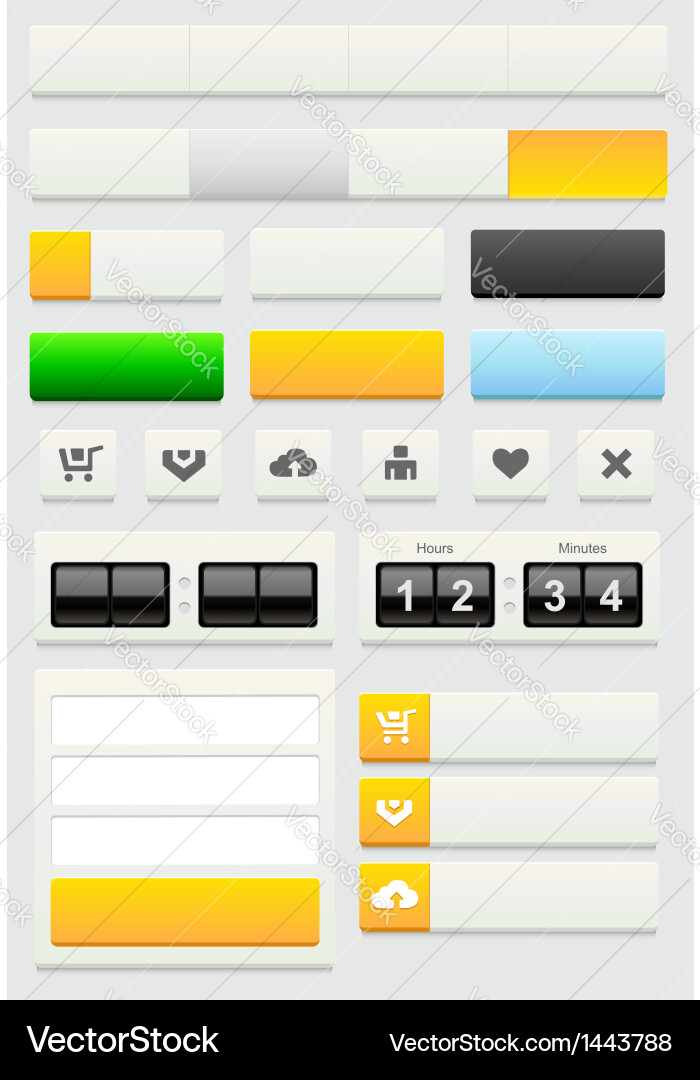 Website UI Elements Collection vector image