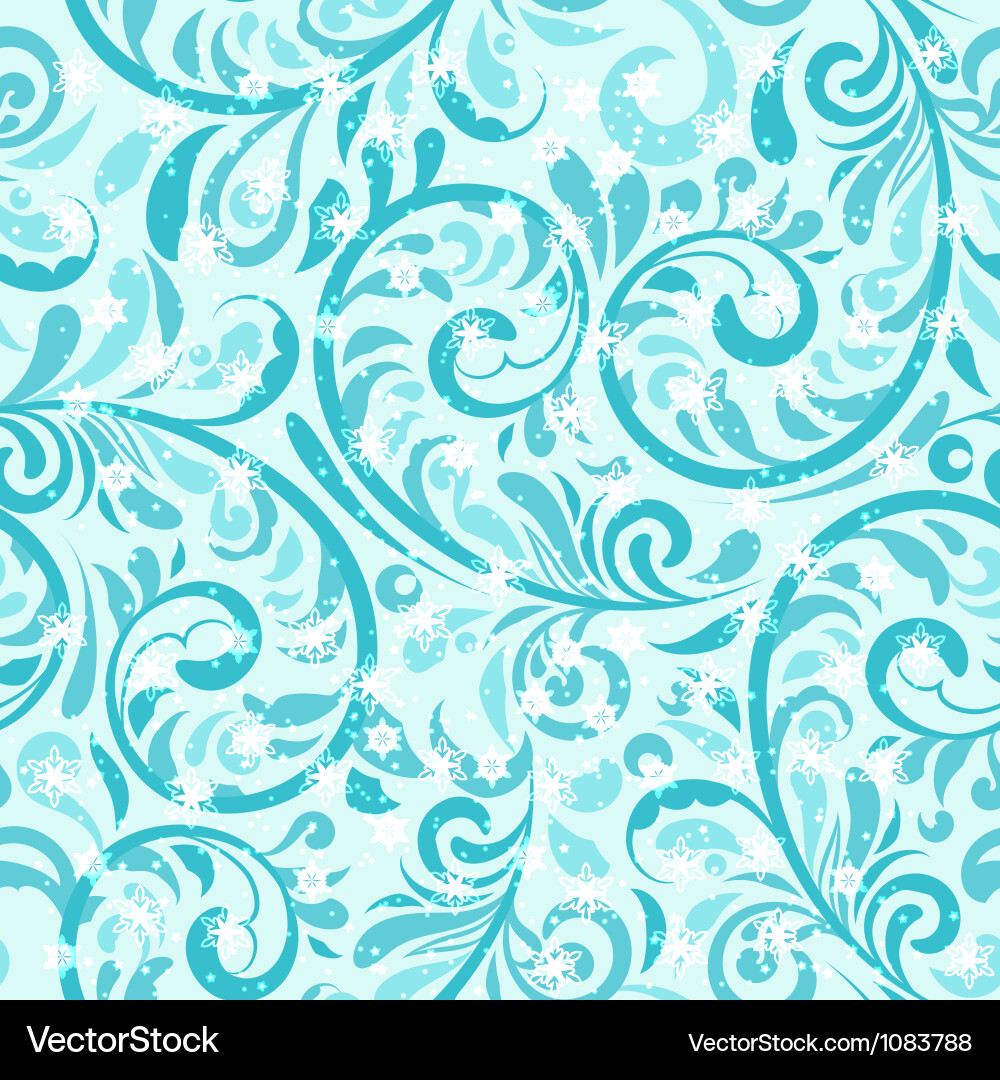 Winter Snowflake Pattern vector image