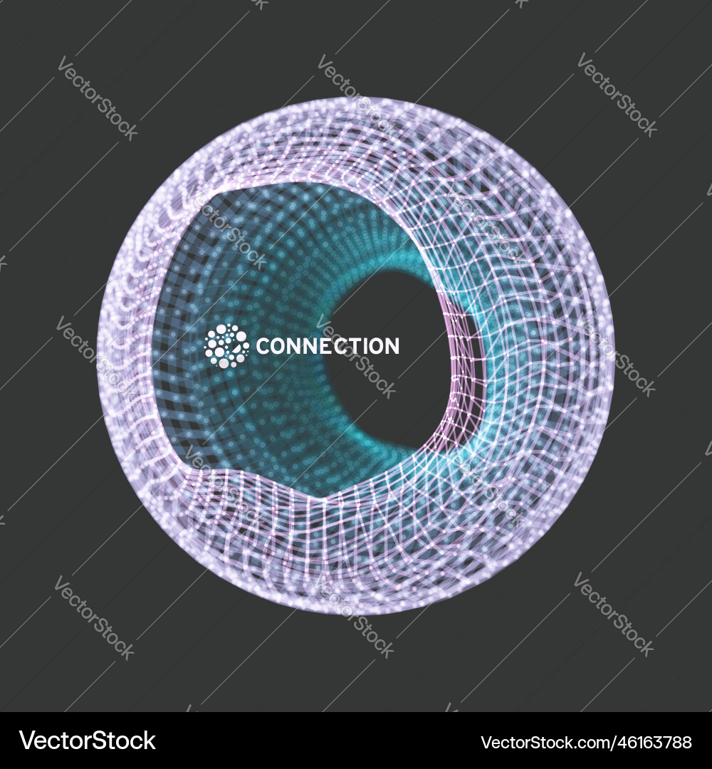 Wireframe object with lines and dots molecular Wireframe object with lines and dots molecular vector image