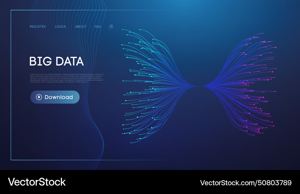 Blue Particle Data Stream vector image