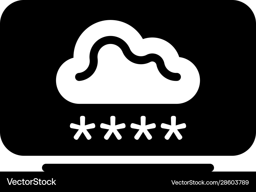 Cloud computing login Vector Image