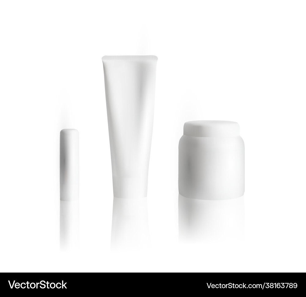 Cosmetic mock up on white background lipstick Cosmetic mock up on white background lipstick vector image