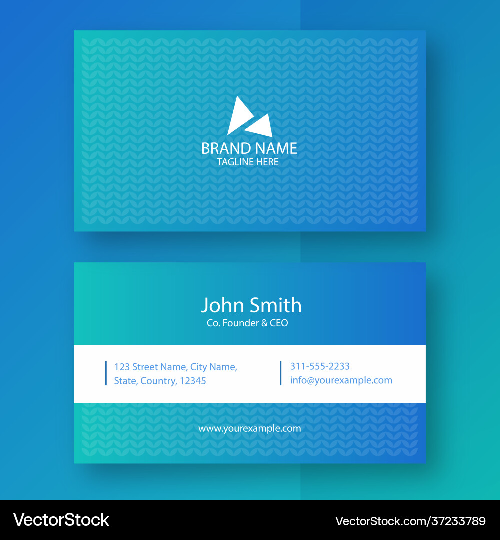 Gradient horizontal business card template Vector Image