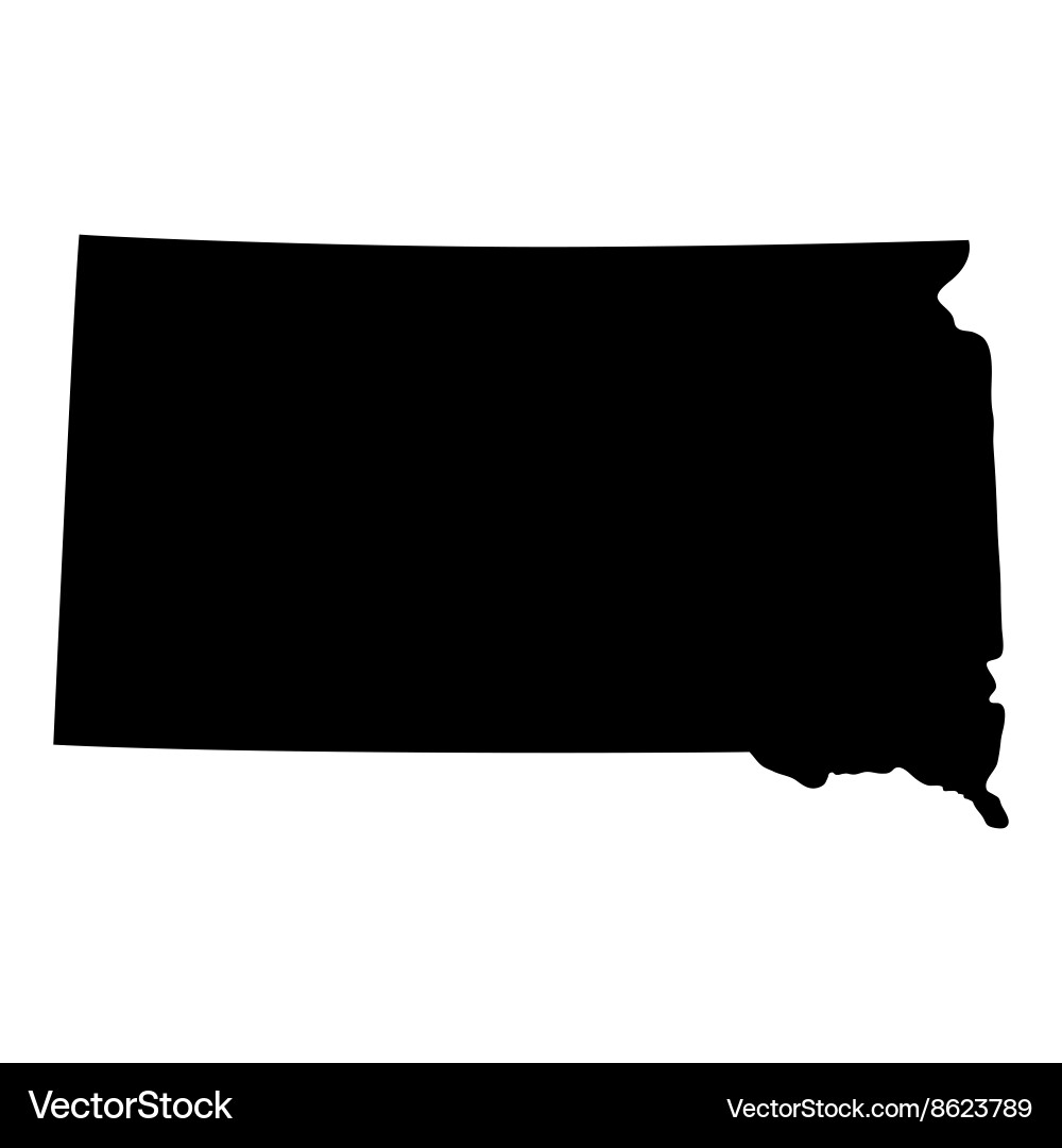 Map of South Dakota vector image