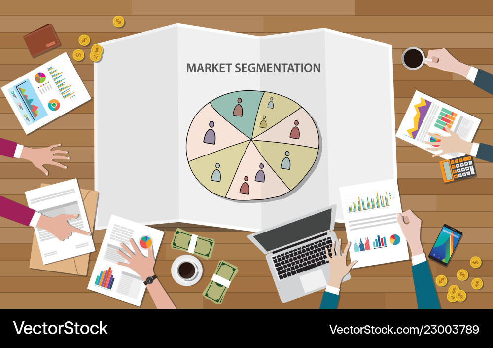Market marketing segmentation with people group Vector Image
