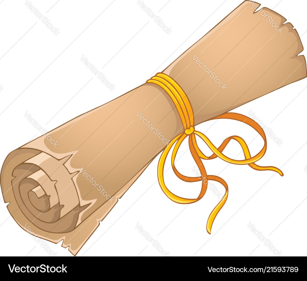 Old Scroll Theme - Parchment Roll vector image