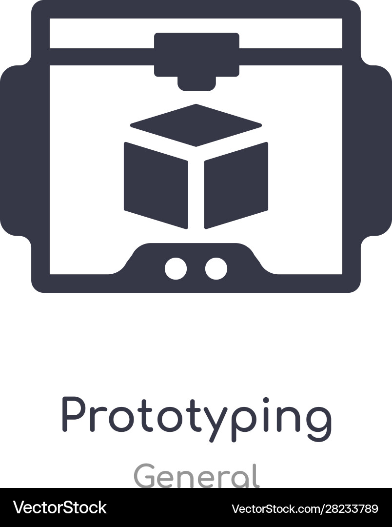 Prototyping icon isolated from vector image