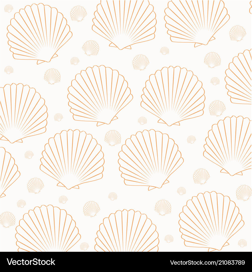 Seamless pattern from the shell Vector Image