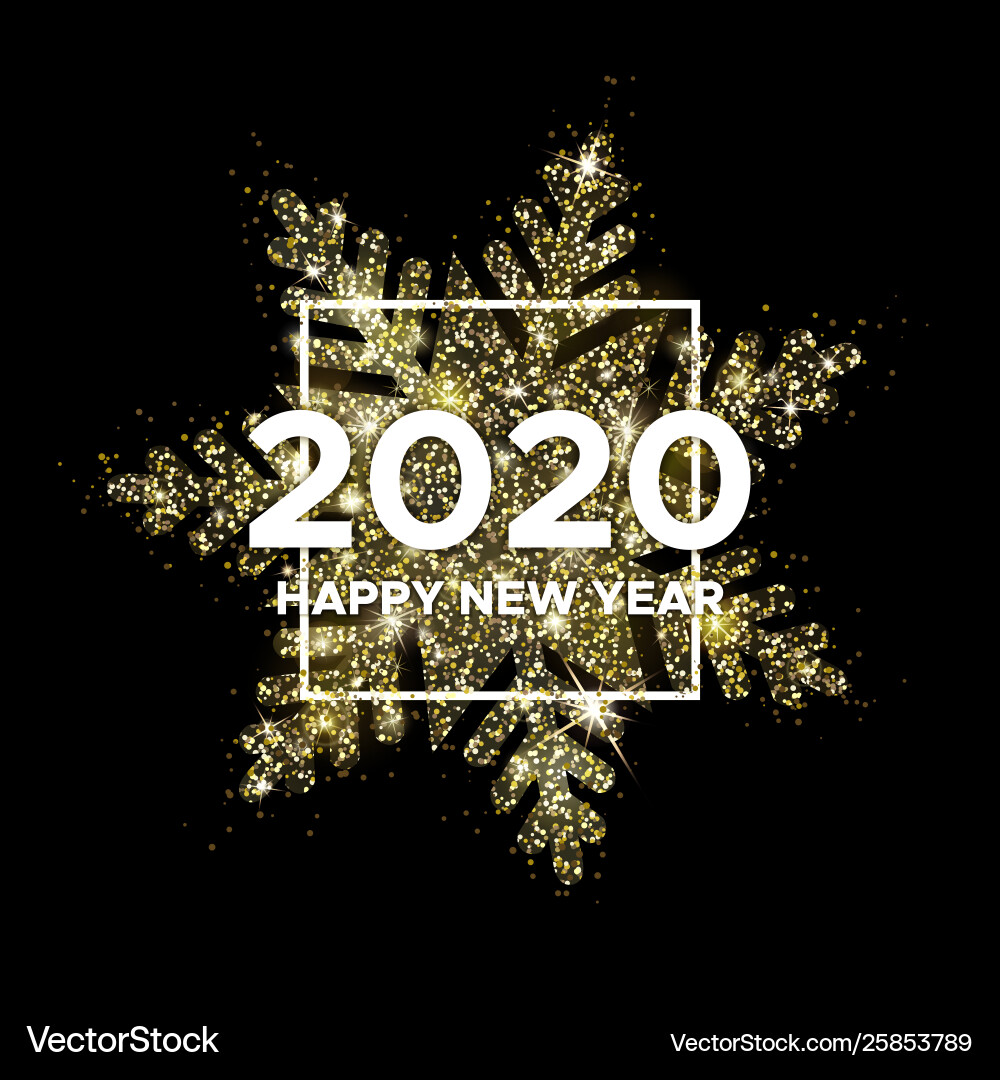Shiny gold glitter snowflake sparks Shiny gold glitter snowflake sparks vector image