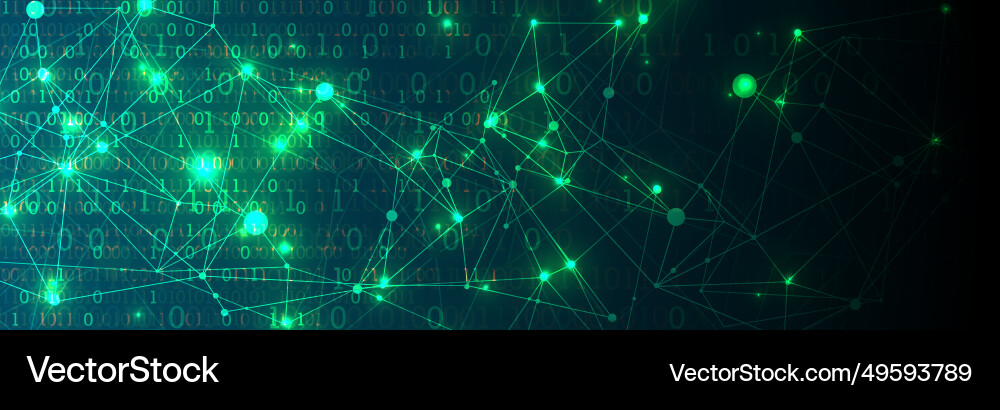 Technology background big data concept binary Technology background big data concept binary vector image