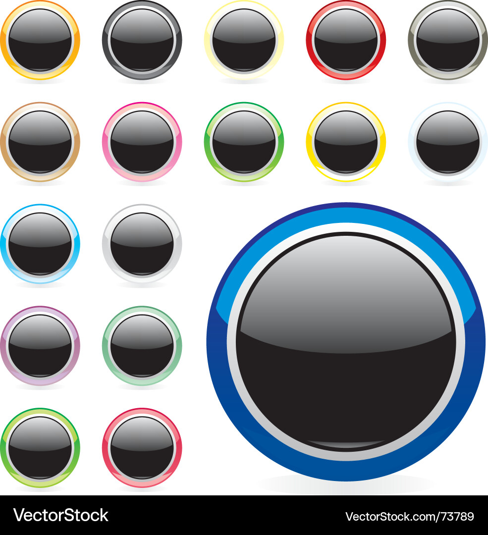 Web buttons vector image