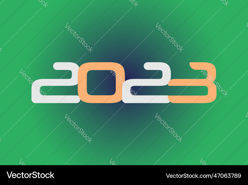 Year 2023 numeric typography text design Year 2023 numeric typography text design vector image