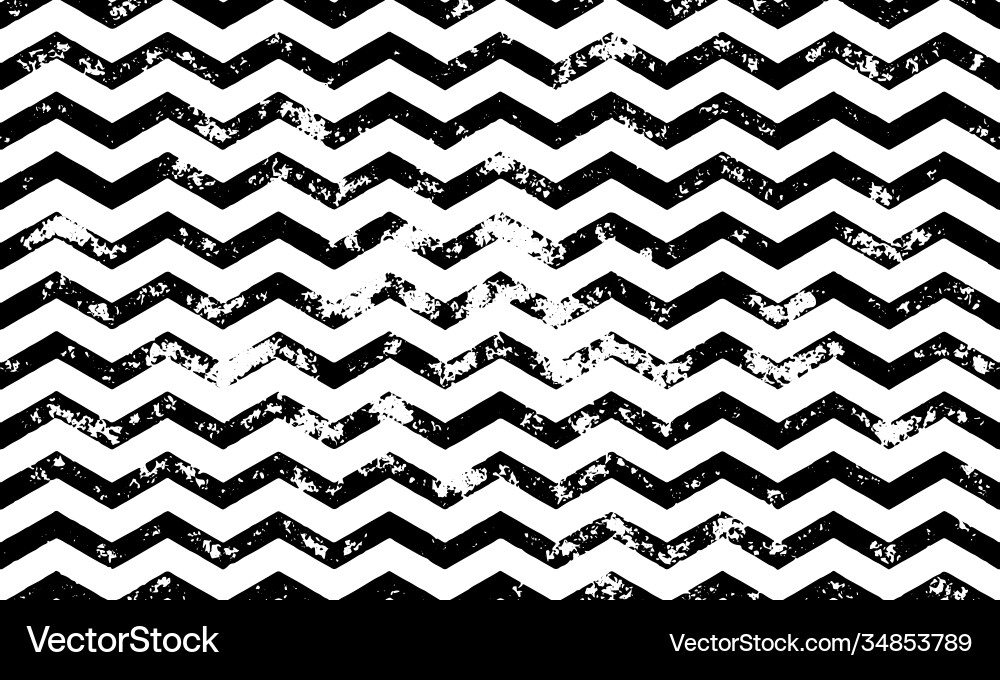 Zig zag grunge seamless pattern vector image