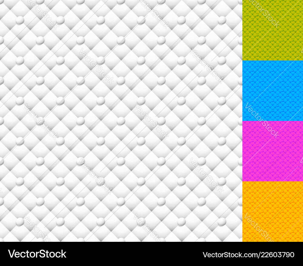 Abstract upholstery buttoned pattern set of 5 Abstract upholstery buttoned pattern set of 5 vector image